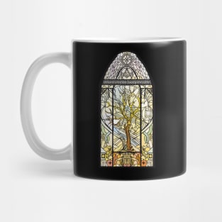 Spring starts the tree stained glass Mug